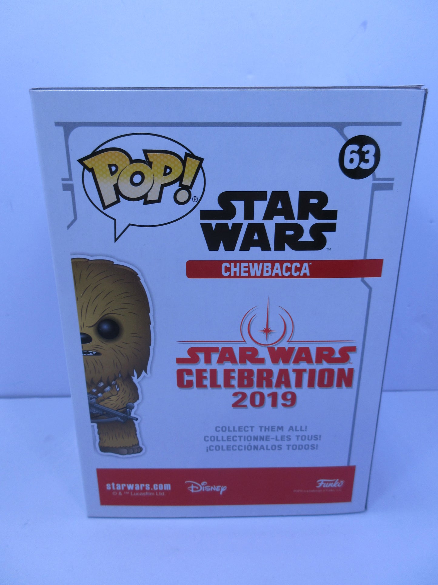 Star Wars - Chewbacca #63 Gold Chrome - Funko Pop Vinyl Galactic Convention Exclusive 2019