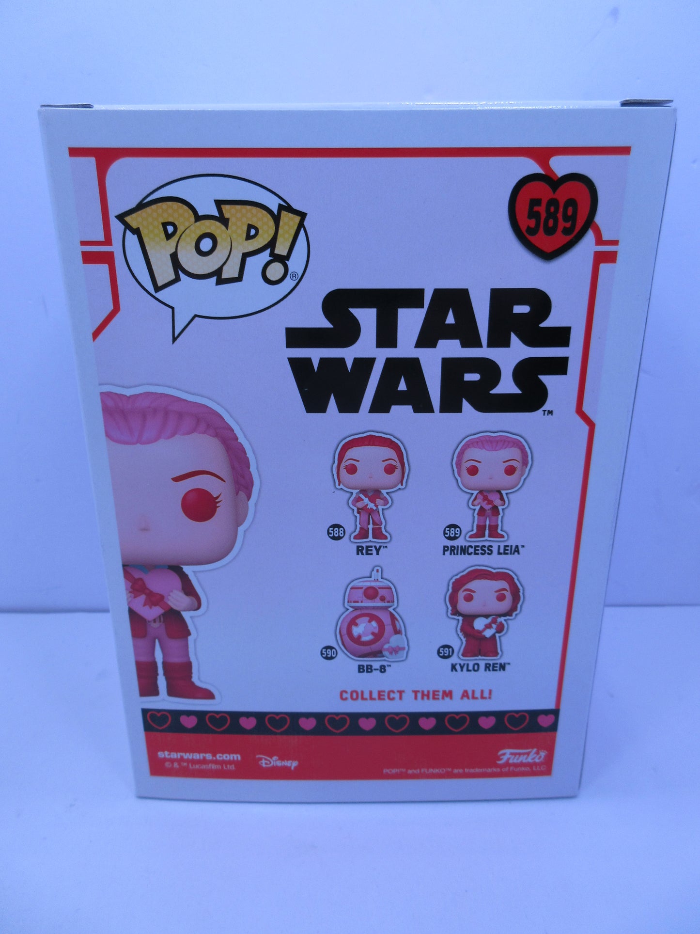 Star Wars - Princess Leia #589 Valentines Day Pink Funko Pop Vinyl 2022