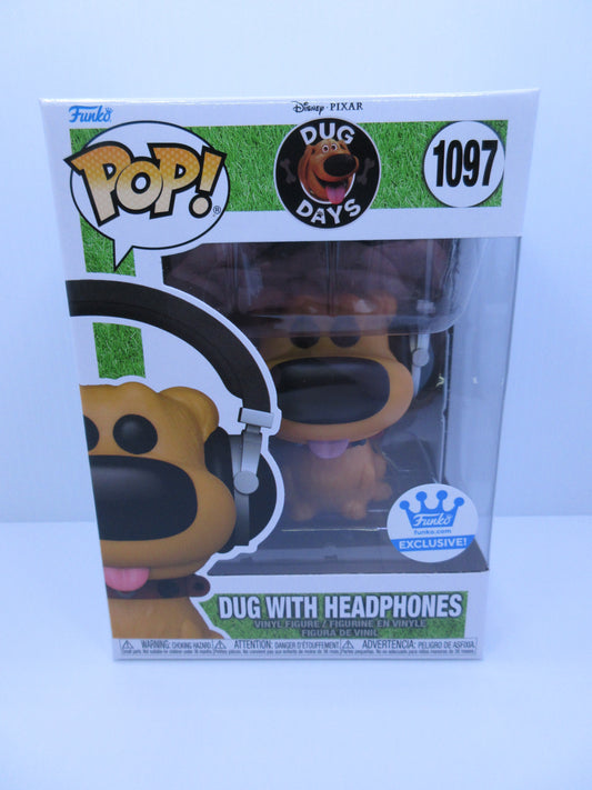 Disney Pixar -Dug Days - Dug With Headphones #1097 Funko Shop Pop Vinyl Exclusive