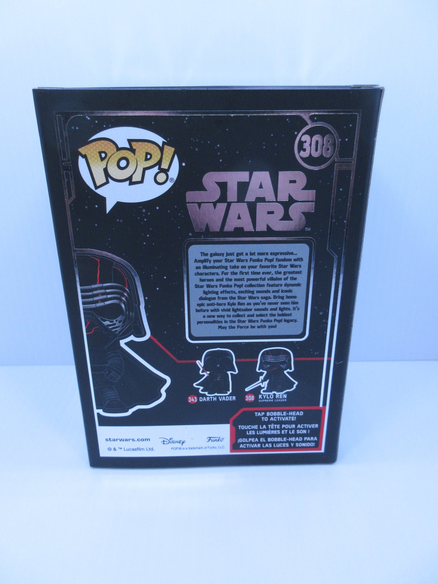 Star Wars - Supreme Leader Kylo Ren #308 Funko Pop Vinyl Figure Lights & Sounds