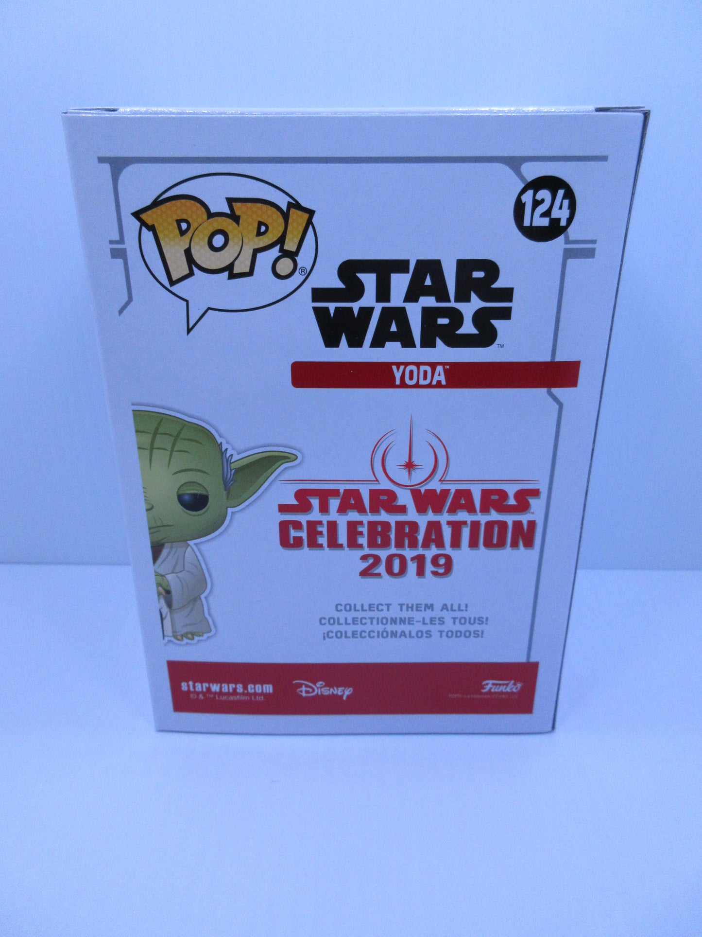 Star Wars - Yoda #124 Gold Chrome - Funko Pop Vinyl figure Galactic Convention Exclusive 2019